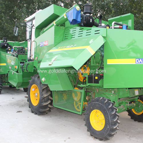 Fuel-efficient single cylinder rice/wheat combine harvester
